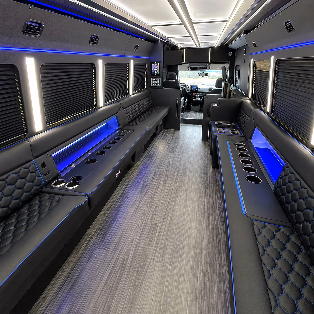 fremont party bus rental interior