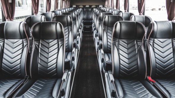 54 passenger charter bus inside palo alto