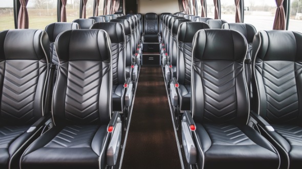 55 passenger charter bus inside hayward